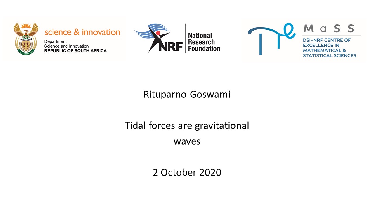 Rituparno Goswami - Tidal forces are gravitational waves
